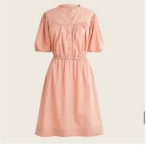 Puff sleeve cotton poplin dress, EUC